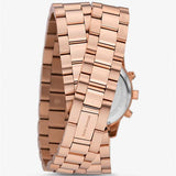 Buy Shop Michael Kors Runway Chronograph Analog Rose Gold Dial Rose Gold Steel Strap Watch for Women - MK7453 USA Online