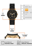 Buy Shop Michael Kors Runway Chronograph Black Dial Black Silicone Strap Watch For Women - MK7385 USA Online