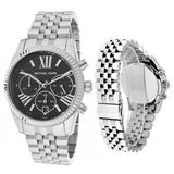 Buy Shop Michael Kors Runway Chronograph Black Dial Silver Steel Strap Watch For Women - MK5708 USA Online