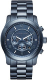 Buy Shop Michael Kors Runway Chronograph Blue Dial Blue Steel Strap Watch For Men - MK8538 USA Online