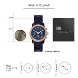Buy Shop Michael Kors Runway Chronograph Blue Dial Blue Steel Strap Watch for Women - MK7423 USA Online