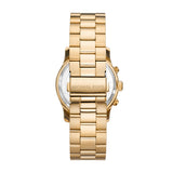 Buy Shop Michael Kors Runway Chronograph Blue Dial Gold Steel Strap Watch For Women - MK7353 USA Online