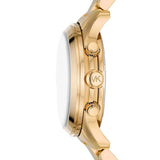 Buy Shop Michael Kors Runway Chronograph Blue Dial Gold Steel Strap Watch For Women - MK7353 USA Online