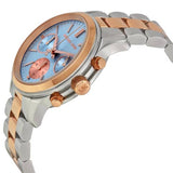 Buy Shop Michael Kors Runway Chronograph Blue Dial Two Tone Steel Strap Watch For Women - MK6166 USA Online