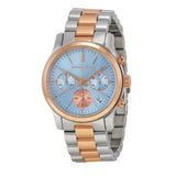 Buy Shop Michael Kors Runway Chronograph Blue Dial Two Tone Steel Strap Watch For Women - MK6166 USA Online