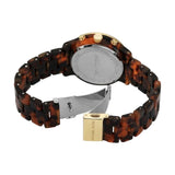 Buy Shop Michael Kors Runway Chronograph Gold Dial Brown Acetate Strap Watch for Women - MK7475 USA Online