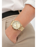 Buy Shop Michael Kors Runway Chronograph Gold Dial Gold Steel Strap Watch For Women - MK5698 USA Online