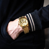 Buy Shop Michael Kors Runway Chronograph Gold Dial Gold Steel Strap Watch For Women - MK7323 USA Online