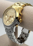 Buy Shop Michael Kors Runway Chronograph Gold Dial Two Tone Steel Strap Watch For Women - MK7329 USA Online