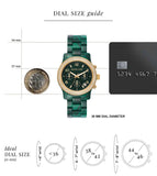 Buy Shop Michael Kors Runway Chronograph Green Dial Green Steel Strap Watch for Women - MK7422 USA Online
