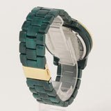 Buy Shop Michael Kors Runway Chronograph Green Dial Green Steel Strap Watch for Women - MK7422 USA Online