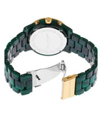 Buy Shop Michael Kors Runway Chronograph Green Dial Green Steel Strap Watch for Women - MK7422 USA Online