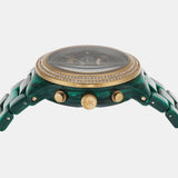 Buy Shop Michael Kors Runway Chronograph Green Dial Green Steel Strap Watch for Women - MK7422 USA Online