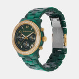 Buy Shop Michael Kors Runway Chronograph Green Dial Green Steel Strap Watch for Women - MK7422 USA Online