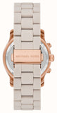 Buy Shop Michael Kors Runway Chronograph Grey Dial Grey Silicone Strap Watch For Women - MK7386 USA Online