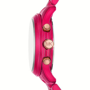 Buy Shop Michael Kors Runway Chronograph Limited Edition Pink Dial Pink Steel Strap Watch for Women - MK7478LE USA Online