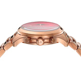 Buy Shop Michael Kors Runway Chronograph Pink Dial Rose Gold Steel Strap Watch For Women - MK7352 USA Online