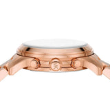 Buy Shop Michael Kors Runway Chronograph Pink Dial Rose Gold Steel Strap Watch For Women - MK7352 USA Online