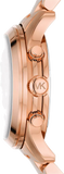 Buy Shop Michael Kors Runway Chronograph Pink Dial Rose Gold Steel Strap Watch For Women - MK7352 USA Online
