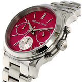 Buy Shop Michael Kors Runway Chronograph Pink Dial Silver Steel Strap Watch for Women - MK6160 USA Online
