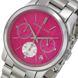 Buy Shop Michael Kors Runway Chronograph Pink Dial Silver Steel Strap Watch for Women - MK6160 USA Online