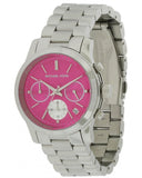 Buy Shop Michael Kors Runway Chronograph Pink Dial Silver Steel Strap Watch for Women - MK6160 USA Online