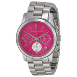 Buy Shop Michael Kors Runway Chronograph Pink Dial Silver Steel Strap Watch for Women - MK6160 USA Online