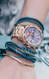 Buy Shop Michael Kors Runway Chronograph Purple Dial Rose Gold Steel Strap Watch For Women - MK6163 USA Online