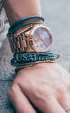 Buy Shop Michael Kors Runway Chronograph Purple Dial Rose Gold Steel Strap Watch For Women - MK6163 USA Online