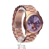Buy Shop Michael Kors Runway Chronograph Purple Dial Rose Gold Steel Strap Watch For Women - MK6163 USA Online