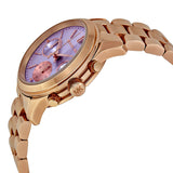 Buy Shop Michael Kors Runway Chronograph Purple Dial Rose Gold Steel Strap Watch For Women - MK6163 USA Online