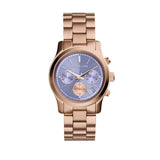 Buy Shop Michael Kors Runway Chronograph Purple Dial Rose Gold Steel Strap Watch For Women - MK6163 USA Online