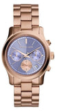 Buy Shop Michael Kors Runway Chronograph Purple Dial Rose Gold Steel Strap Watch For Women - MK6163 USA Online