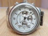 Buy Shop Michael Kors Runway Chronograph Quartz Silver Dial Silver Steel Strap Watch For Women - MK5574 USA Online