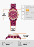 Buy Shop Michael Kors Runway Chronograph Red Dial Red Steel Strap Watch for Women - MK7425 USA Online