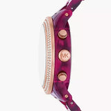 Buy Shop Michael Kors Runway Chronograph Red Dial Red Steel Strap Watch for Women - MK7425 USA Online