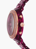 Buy Shop Michael Kors Runway Chronograph Red Dial Red Steel Strap Watch for Women - MK7425 USA Online