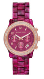 Buy Shop Michael Kors Runway Chronograph Red Dial Red Steel Strap Watch for Women - MK7425 USA Online