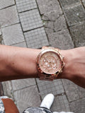 Buy Shop Michael Kors Runway Chronograph Rose Gold Dial Rose Gold Steel Strap Watch for Men - MK8096 USA Online