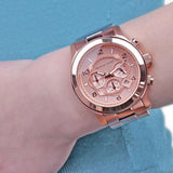 Buy Shop Michael Kors Runway Chronograph Rose Gold Dial Rose Gold Steel Strap Watch for Men - MK8096 USA Online