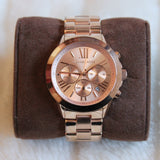 Buy Shop Michael Kors Runway Chronograph Rose Gold Dial Rose Gold Steel Strap Watch For Women - MK5778 USA Online