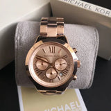 Buy Shop Michael Kors Runway Chronograph Rose Gold Dial Rose Gold Steel Strap Watch For Women - MK5778 USA Online