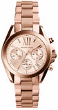 Buy Shop Michael Kors Runway Chronograph Rose Gold Dial Rose Gold Steel Strap Watch For Women - MK5778 USA Online
