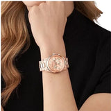 Buy Shop Michael Kors Runway Chronograph Rose Gold Dial Rose Gold Steel Strap Watch For Women - MK7324 USA Online