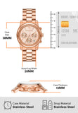 Buy Shop Michael Kors Runway Chronograph Rose Gold Dial Rose Gold Steel Strap Watch For Women - MK7324 USA Online