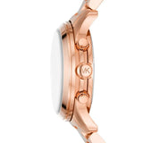 Buy Shop Michael Kors Runway Chronograph Rose Gold Dial Rose Gold Steel Strap Watch For Women - MK7324 USA Online