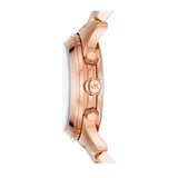 Buy Shop Michael Kors Runway Chronograph Rose Gold Dial Rose Gold Steel Strap Watch For Women - MK7324 USA Online