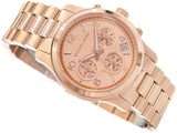 Buy Shop Michael Kors Runway Chronograph Rose Gold Dial Rose Gold Steel Strap Watch For Women - MK7324 USA Online