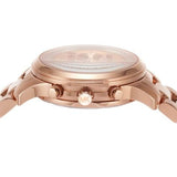 Buy Shop Michael Kors Runway Chronograph Rose Gold Dial Rose Gold Steel Strap Watch For Women - MK7327 USA Online