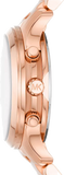 Buy Shop Michael Kors Runway Chronograph Rose Gold Dial Rose Gold Steel Strap Watch For Women - MK7327 USA Online